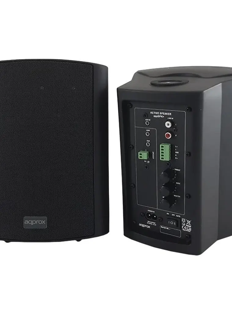 Approx Altavoces Pared Dig.2x30W kit de mont negro 3