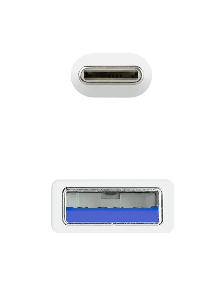 Nanocable Cable USB 3.1 Gen2 USB-C/A 1 M Blanco 3
