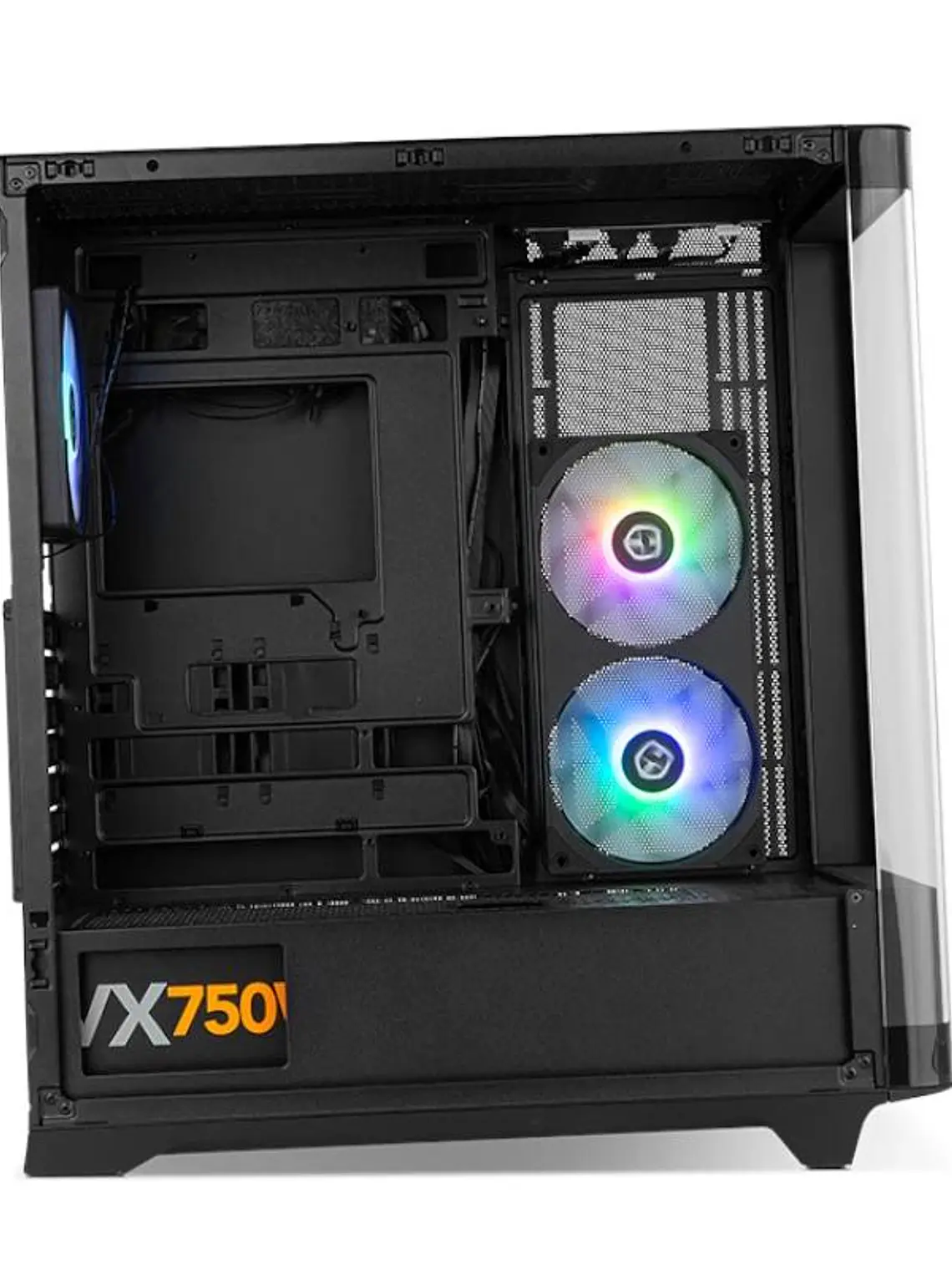NOX Semitorre HUMMER ETHER Cristal Curvo Negro 4
