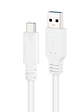 Nanocable Cable USB 3.1 Gen2 USB-C/A 2 M Blanco - Miniatura 4