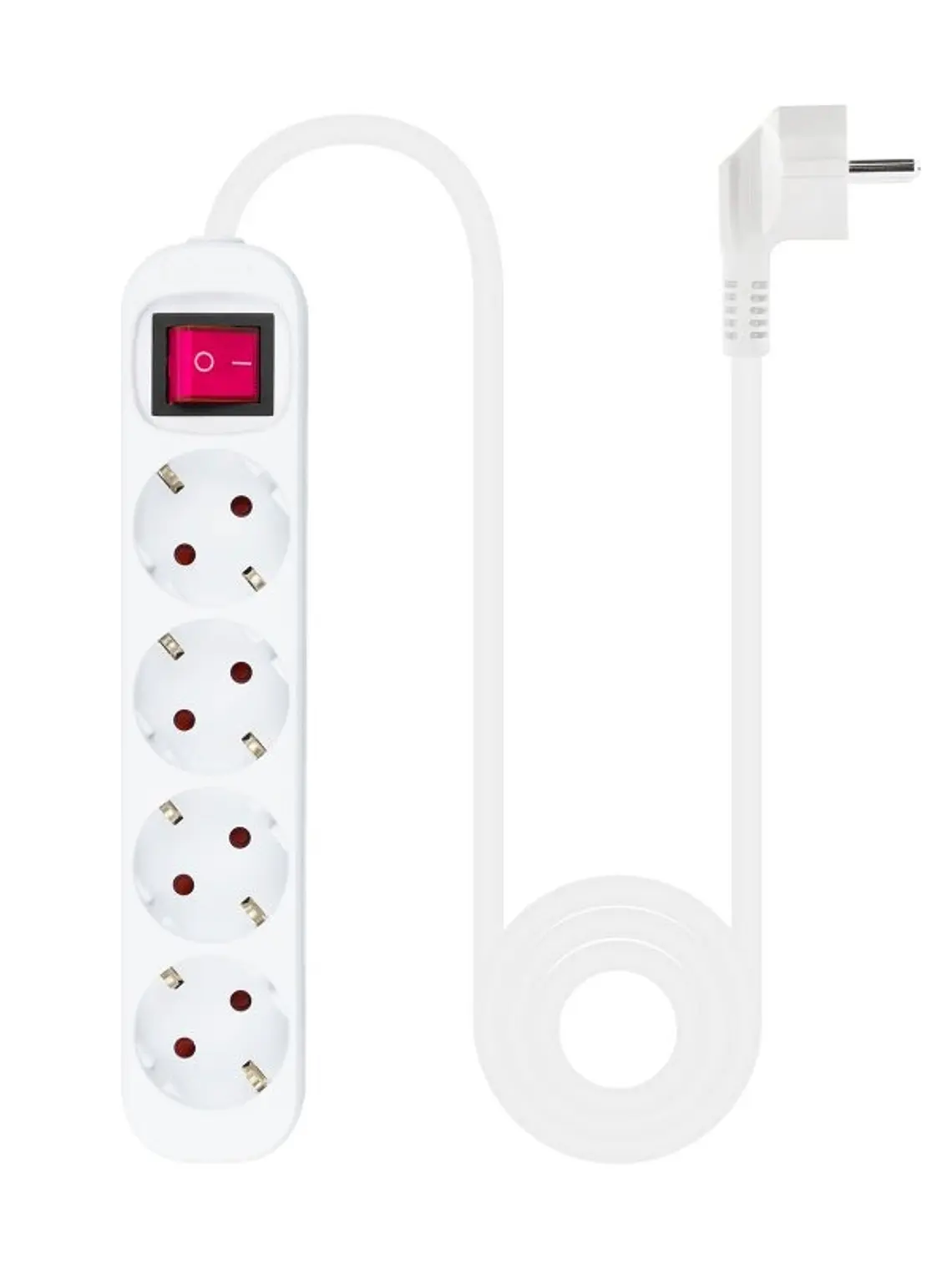 Nanocable Regleta 4 tomas con interruptor Blanca 1