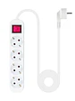 Nanocable Regleta 4 tomas con interruptor Blanca - Miniatura 1
