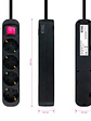 Nanocable Regleta 4 tomas con interruptor Negro - Miniatura 2