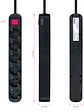 Nanocable Regleta 6 tomas con interruptor Negro - Miniatura 2