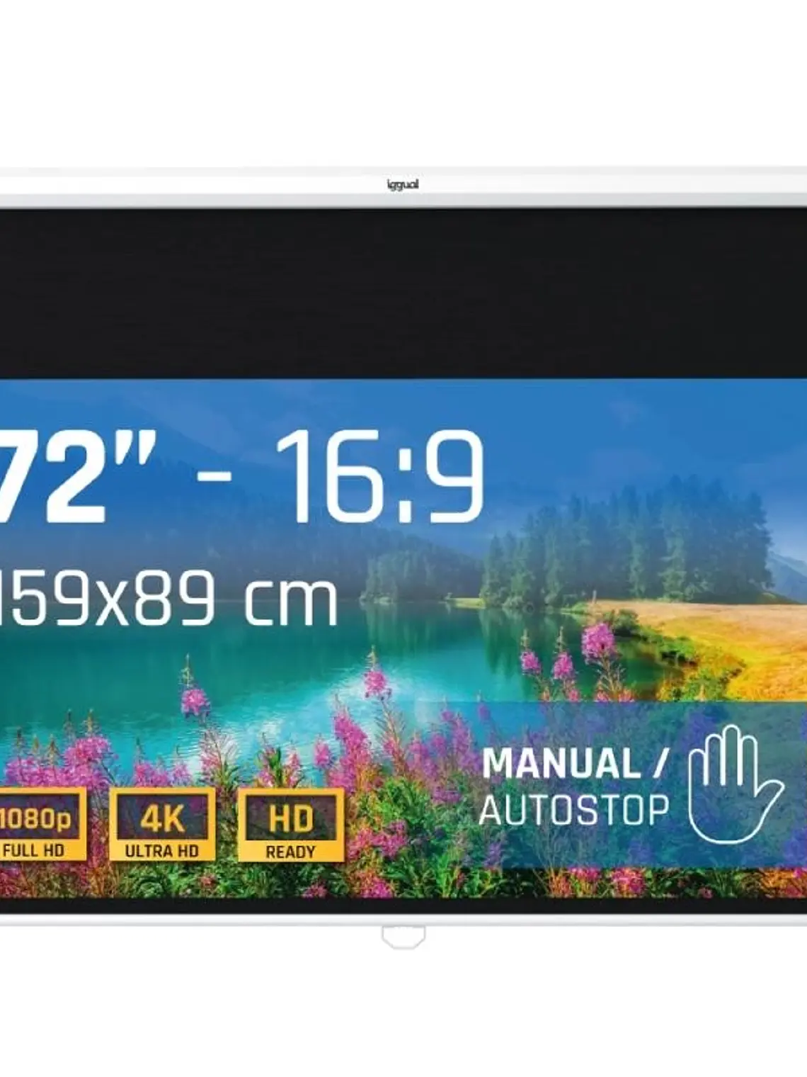 iggual Pantalla manual 16:9 72