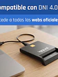 iggual Lector DNI SIP tarjetas ID USB 2.0 negro - Miniatura 2