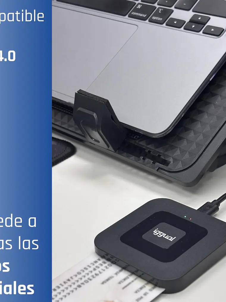 iggual Lector DNI SIP tarjetas ID USB-A / tipo C 4