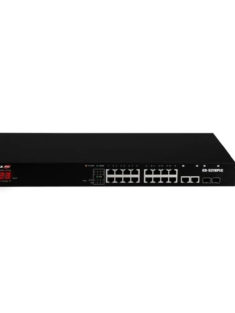 Edimax PRO GS-5216PLC Switch 18xGb PoE+ 2xSFP Surv 1