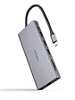 Nanocable Hub 12en1 USB-A/C+HDMI+DP+RJ45+TF+SD+AU - Miniatura 1