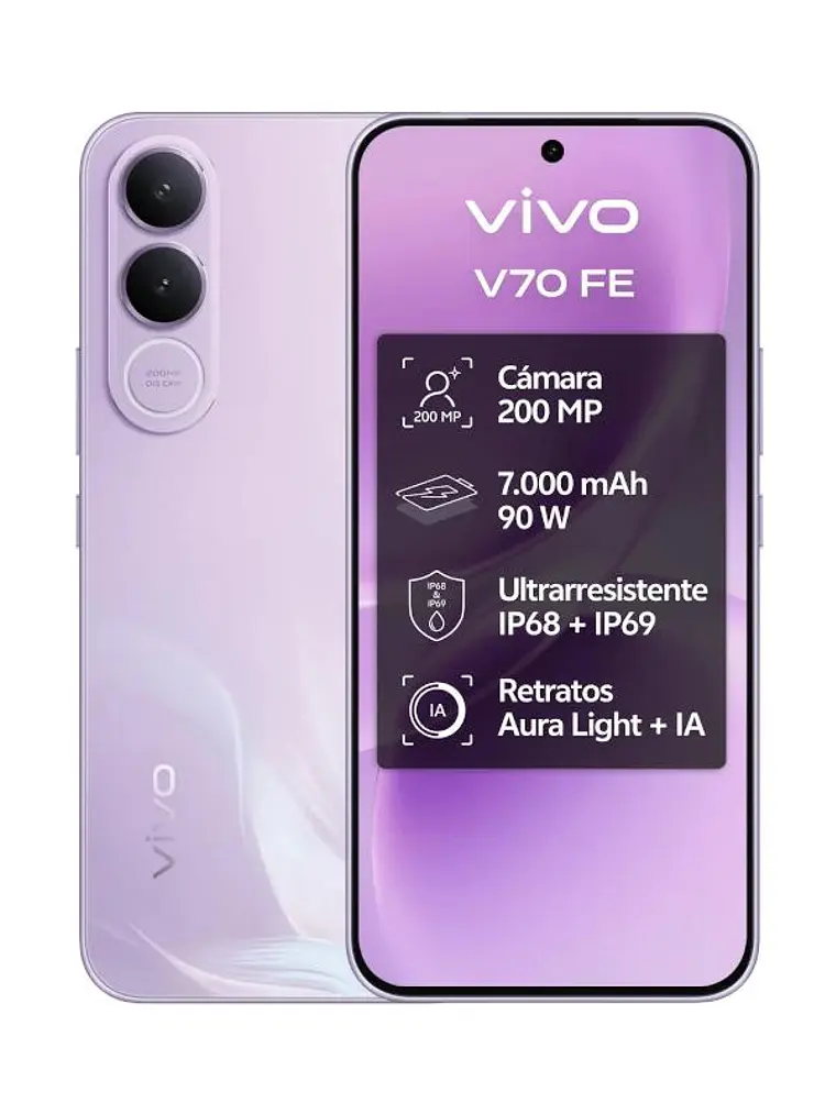 VIVO V70 FE 8Gb 256Gb Bundle Ch90w+ Buds3 Purple 2