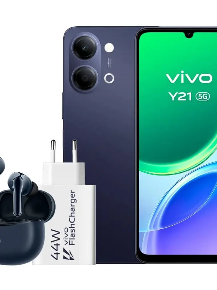 VIVO Y21 5G 4Gb(+4) 256Gb Black Cargador + Auric. 1