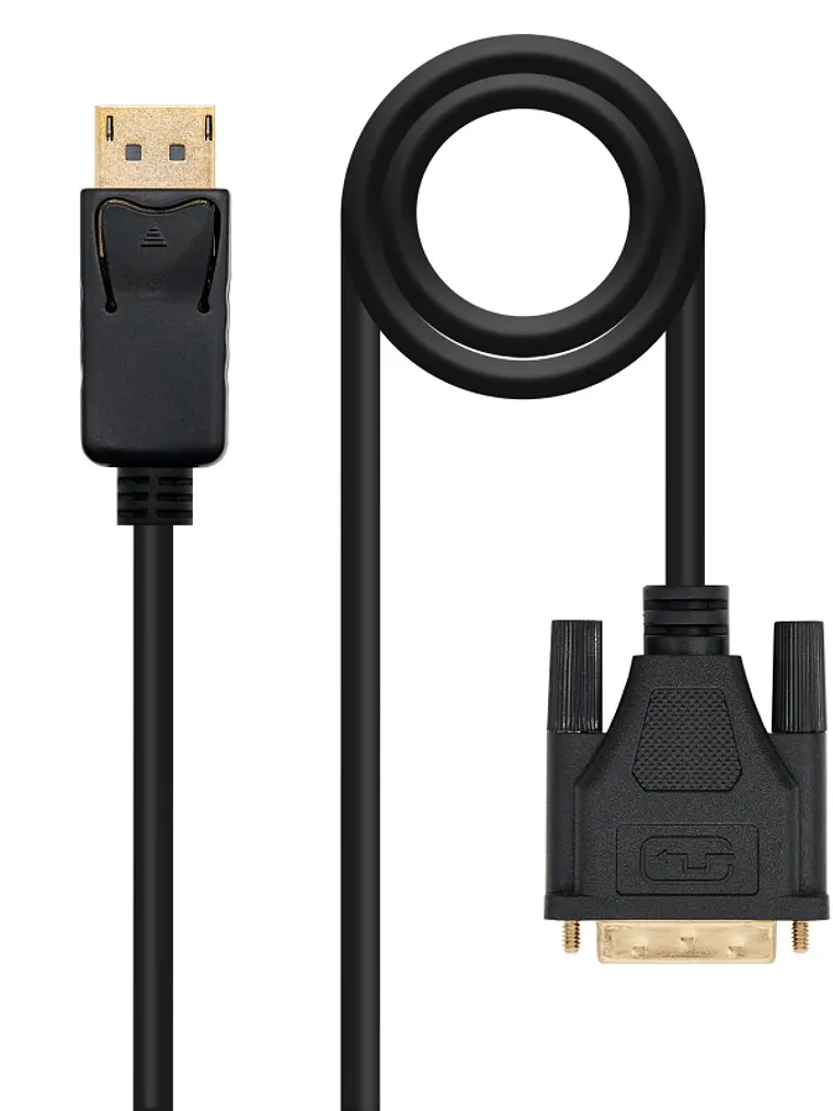 Nanocable Cable Conversor DP a DVI  2 M Negro 3