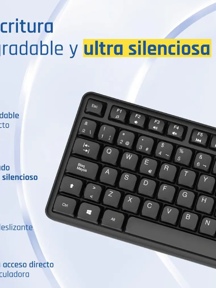 iggual Teclado USB estándar CK-SILENT-105T negro 2