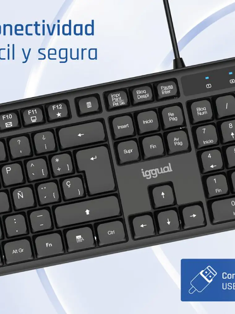 iggual Teclado USB estándar CK-SILENT-105T negro 3