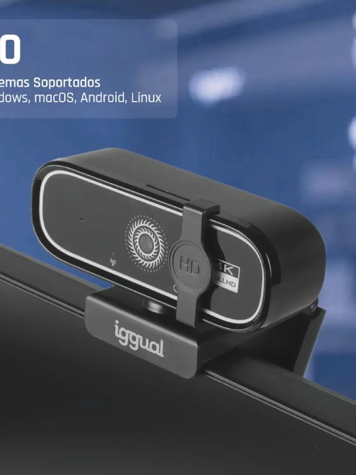 iggual Webcam USB 4K UHD WC3840 Business Pro View 4
