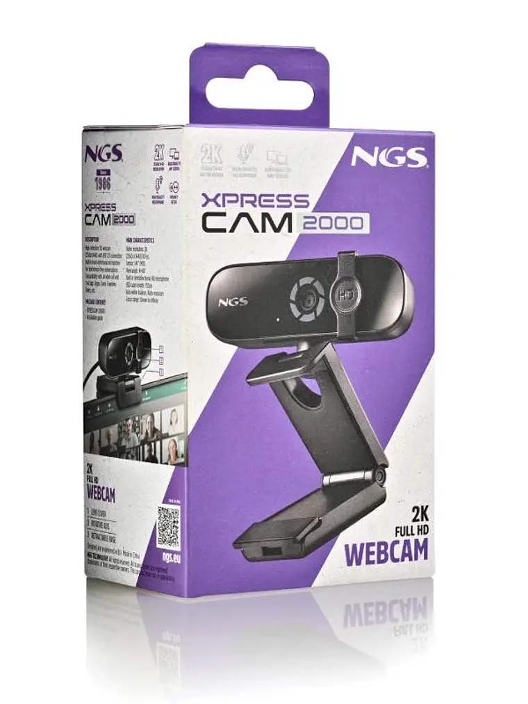 NGS Webcam PC full 2K (2560X1440) Usb 2.0 4