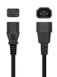 Aisens Cable alimentación C13/H-C14/M negro 1.5m - Miniatura 2