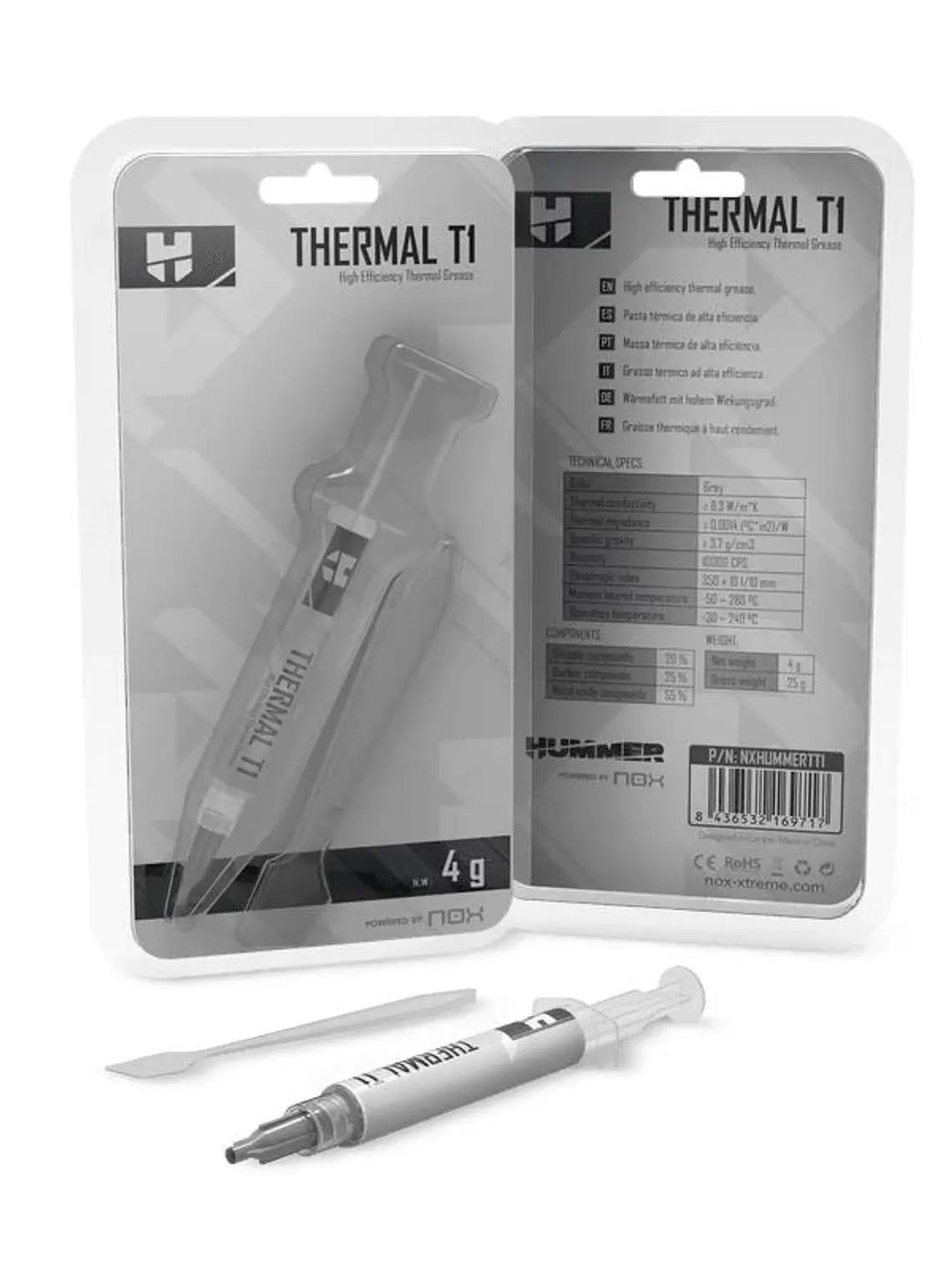 NOX Pasta térmica Hummer Thermal T1 4g 4