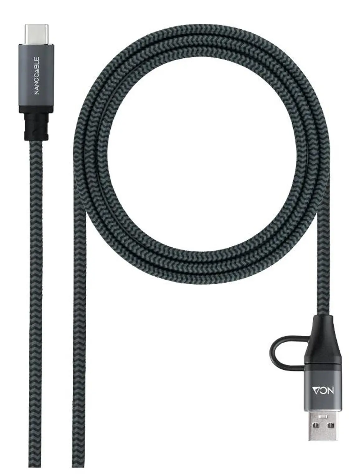 Nanocable Cable USB3.2 100W USB-C+A/USB-C 1,5 M 1