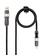 Nanocable Cable USB-C+USB-A/M-LIGHTNING+USB-C/M 1M - Miniatura 2