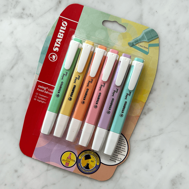 Destacadores pastel - Stabilo swing cool ✨