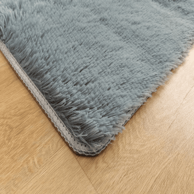 Alfombra Bajada De Cama Shaggy 60x150 Gris Clems