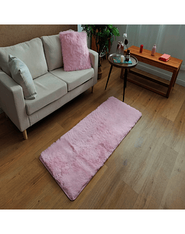 Alfombra Bajada De Cama Clems Shaggy 60x150 Rosa