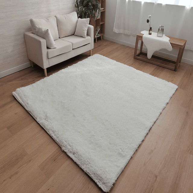 Alfombra Peluda Shaggy Crema 200x220