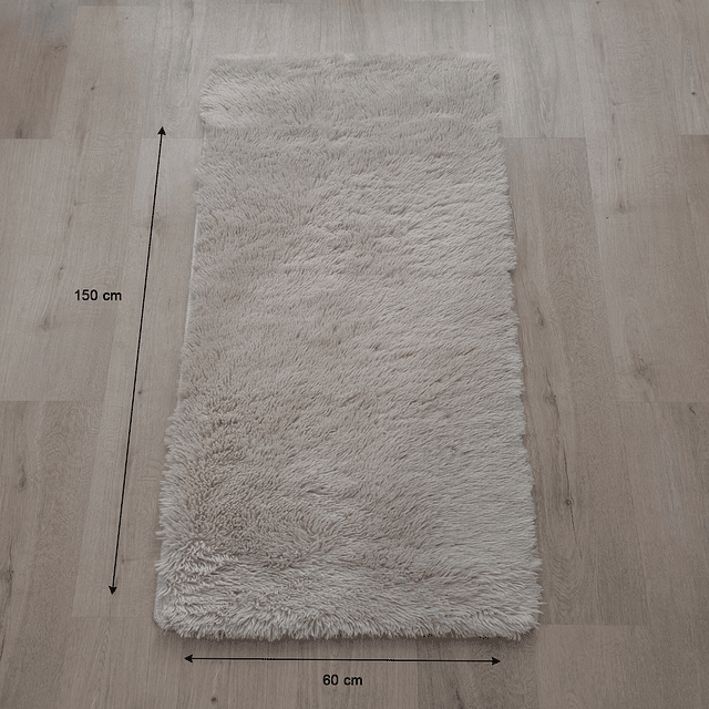 Alfombra Bajada De Cama Clems Shaggy 60x150 Beige