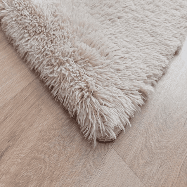 Alfombra Bajada De Cama Clems Shaggy 60x150 Beige