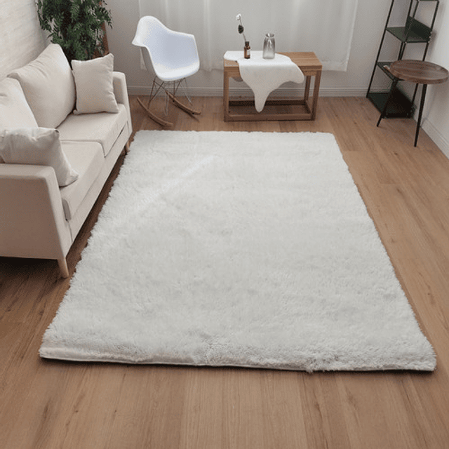 Alfombra Peluda Shaggy Crema 150x200 Clems