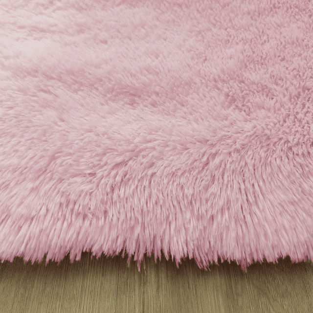 Alfombra Peluda Shaggy Rosa 150x200 Clems