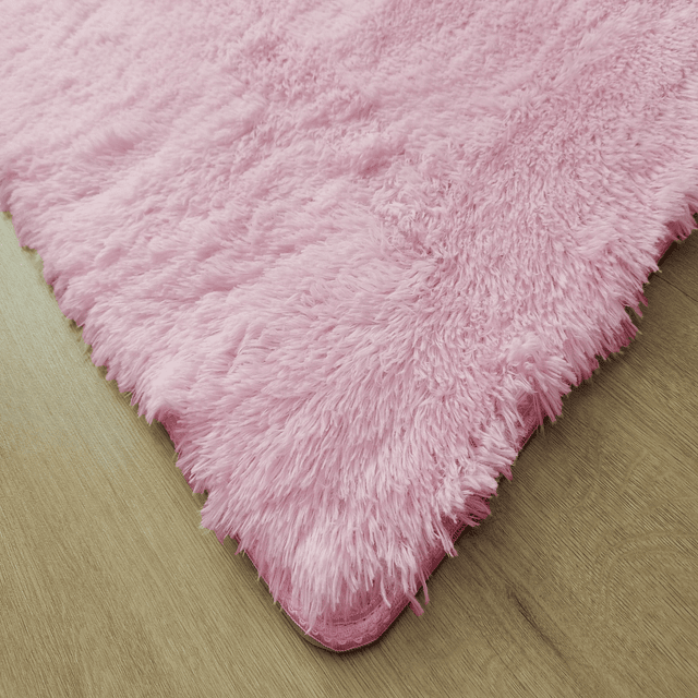 Alfombra Peluda Shaggy Rosa 150x200 Clems