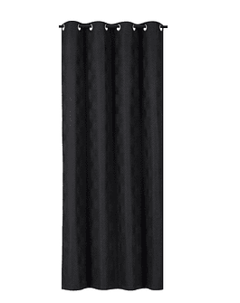 Cortina Blackout Estilo Geometrico Negra 135X225