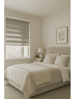 Cortina Roller Duo Zebra Color Gris