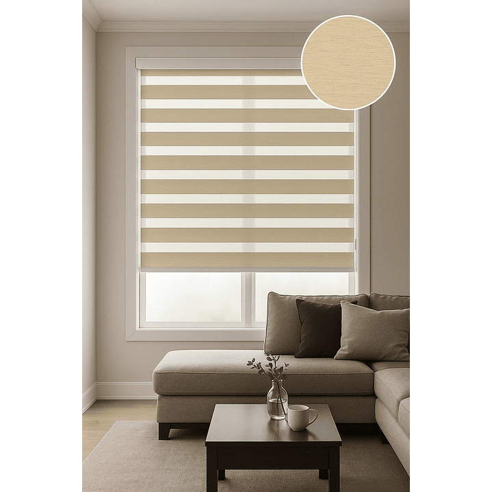 Cortina Roller Duo Zebra Color Lino  1