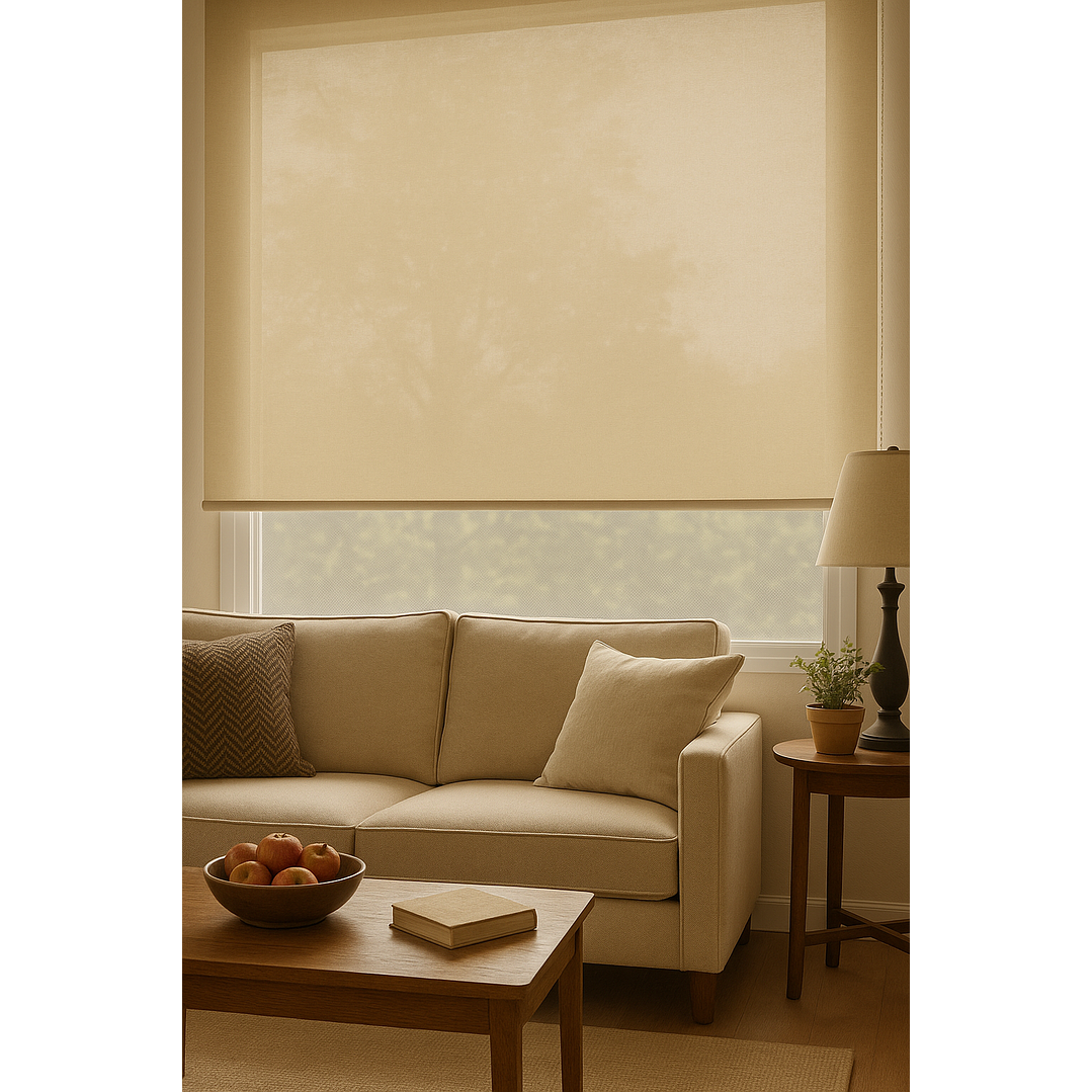 Cortina Roller Sunscreen 5% Filtro Solar Color Crudo 1