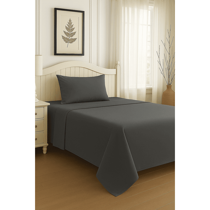 Juego de Sabanas Gris Oscuro 11