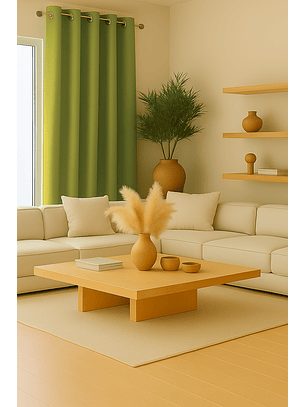 Cortina Blackout Tela Delgada 140x225 – 1 paño Verde