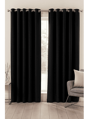 Cortinas Blackout Tela Delgada 140x225 – Pack 2 paños Negro