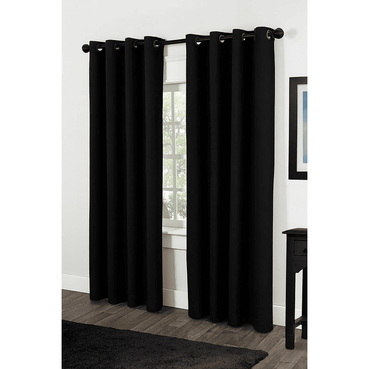 Cortinas Blackout Tela Delgada 140x225 – Pack 2 paños Negro 5