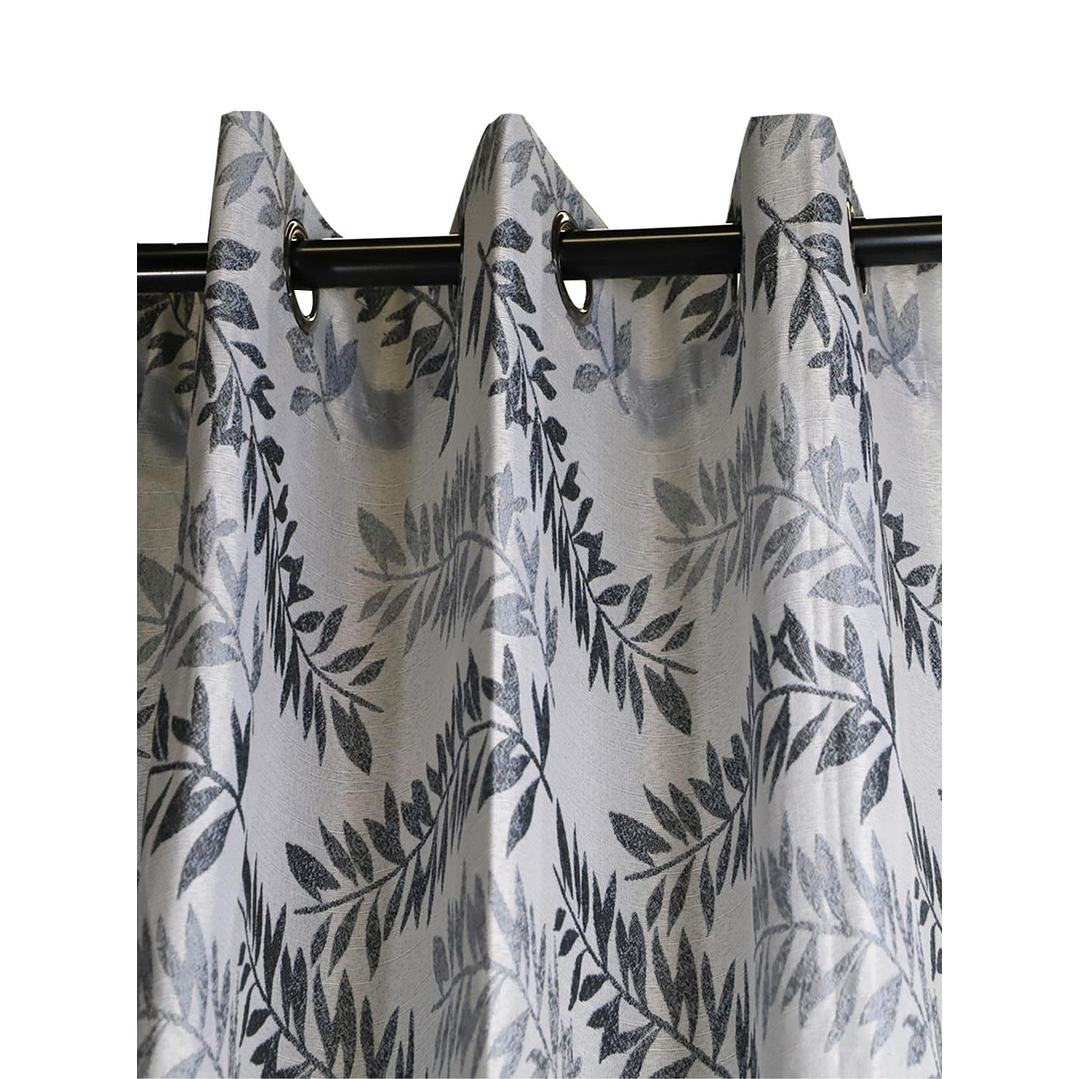 Cortina Blackout Tela Diseño 140x225 – 1 paño Hoja Gris 3