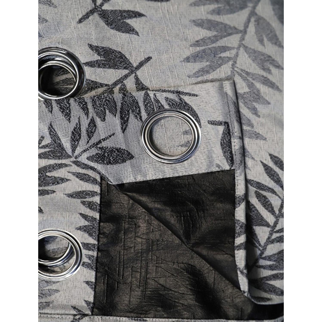 Cortina Blackout Tela Diseño 140x225 – 1 paño Hoja Gris 4