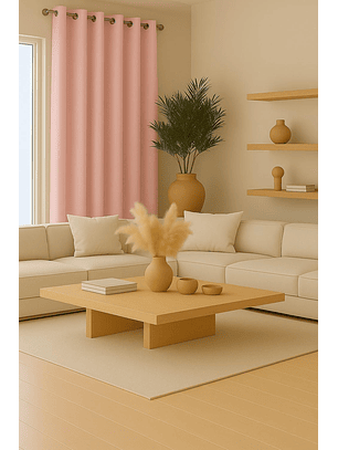 Cortina Blackout Tela Delgada 140x225 – 1 paño Rosa