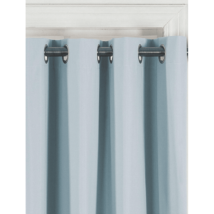Cortinas Blackout Tela Delgada 140x225 – Pack 2 paños Azul Claro 7