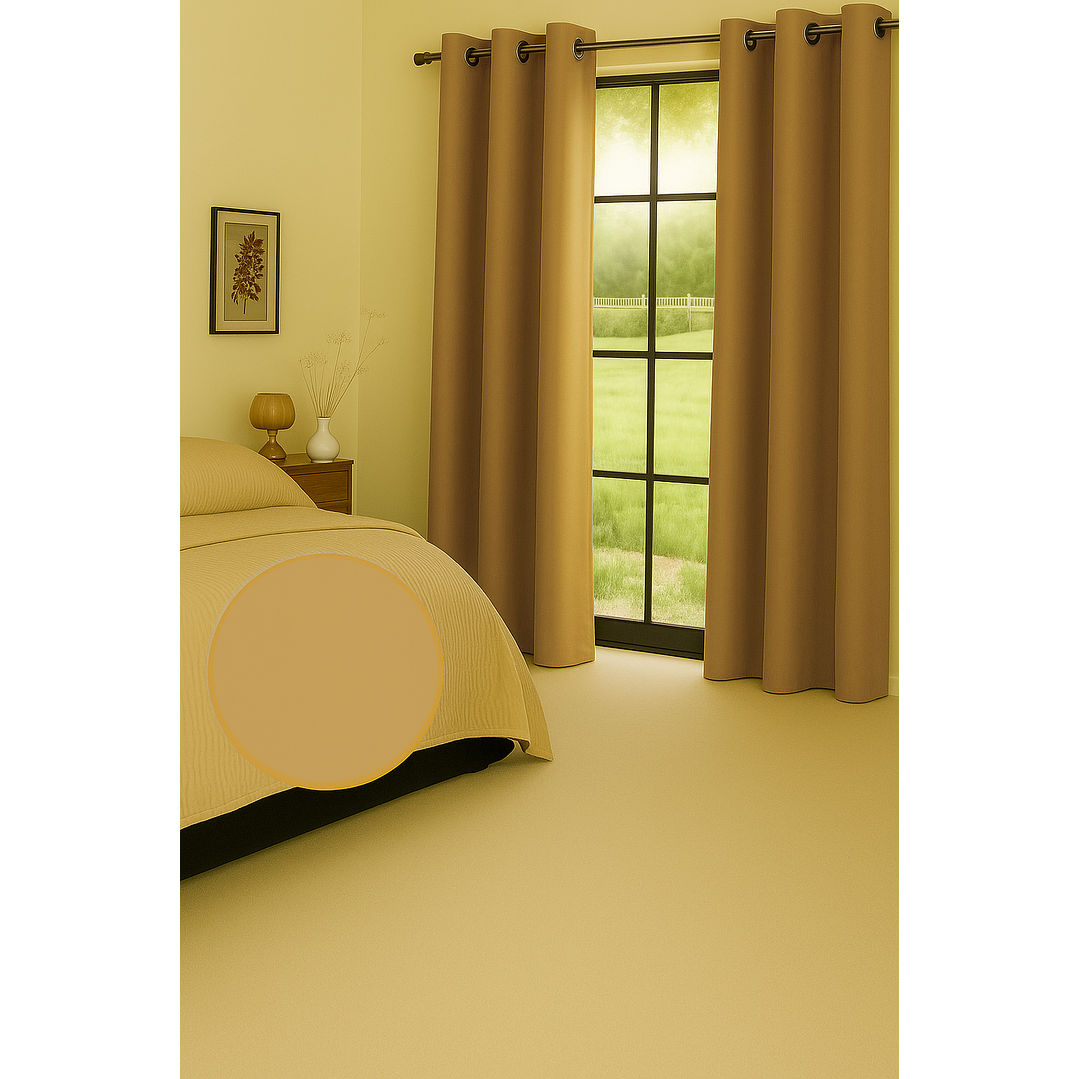 Cortinas Blackout Tela Delgada 140x225 – Pack 2 paños Dorado 4