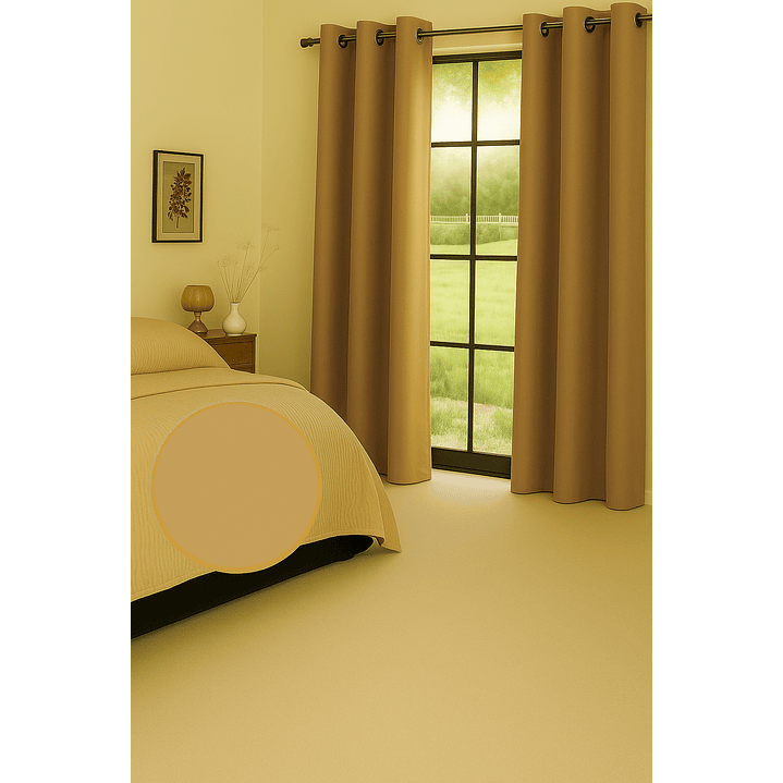 Cortinas Blackout Tela Delgada 140x225 – Pack 2 paños Dorado 4