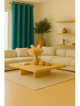 Cortina Blackout Tela Delgada 140x225 – 1 paño Turquesa