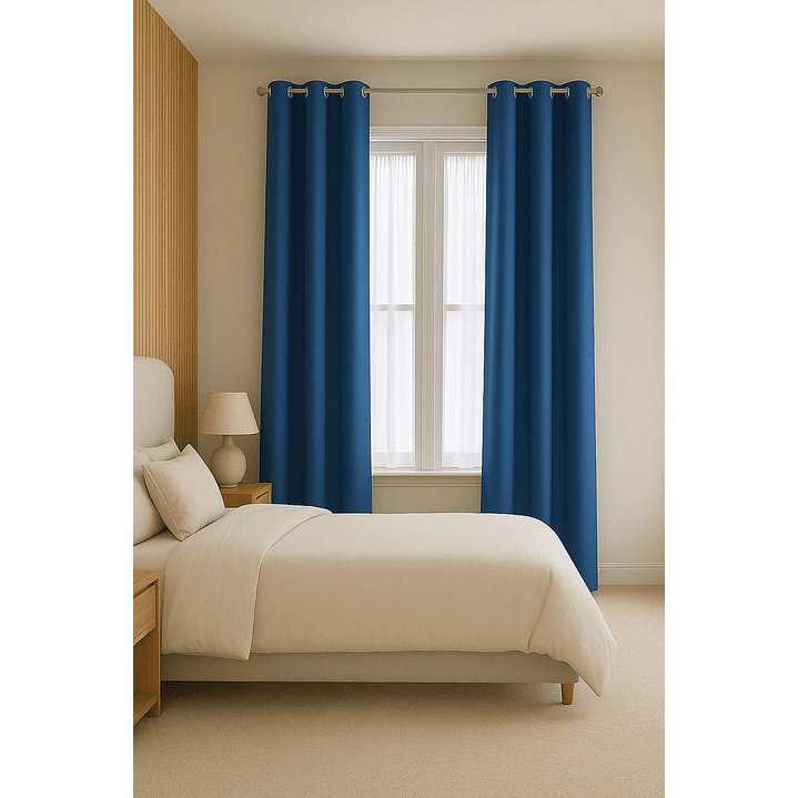 Cortina Blackout Tela Delgada 140x225 – 1 paño Azul 2