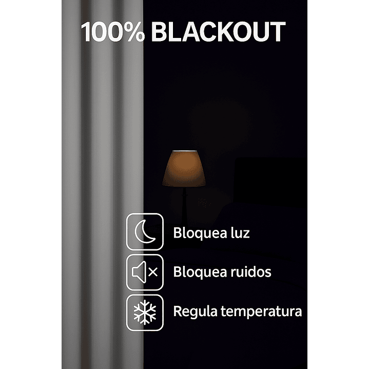 Cortinas Blackout Tela Delgada 140x225 – Pack 2 paños Marfil 6